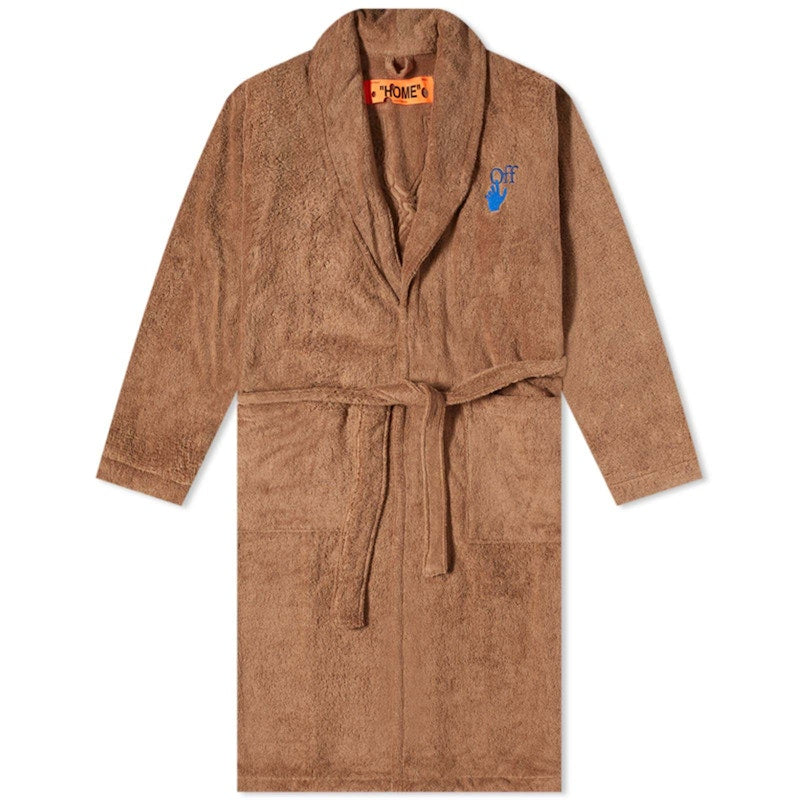 OFF-WHITE Arrow Leaves Bathrobe Brown