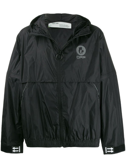 OFF-WHITE Arrow Logo Windbreaker Jacket Black