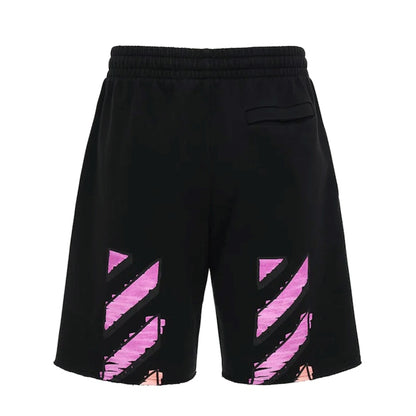 OFF-WHITE Arrow Marker Print Jersey Sweat Pants Black Pink