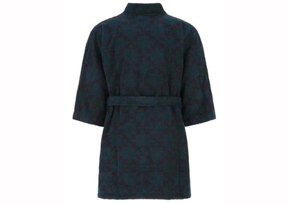 OFF-WHITE Arrow Pattern Dark Irish Aubergine Bathrobe Green