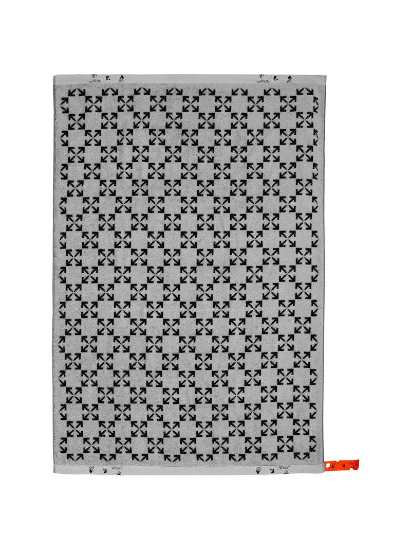 OFF-WHITE Arrow Pattern Shower Towel White/Black