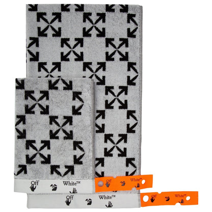 OFF-WHITE Arrow Pattern Towel Set White/Black