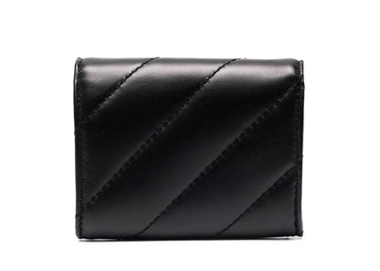 OFF-WHITE Arrow Plaque Quilted Wallet Black