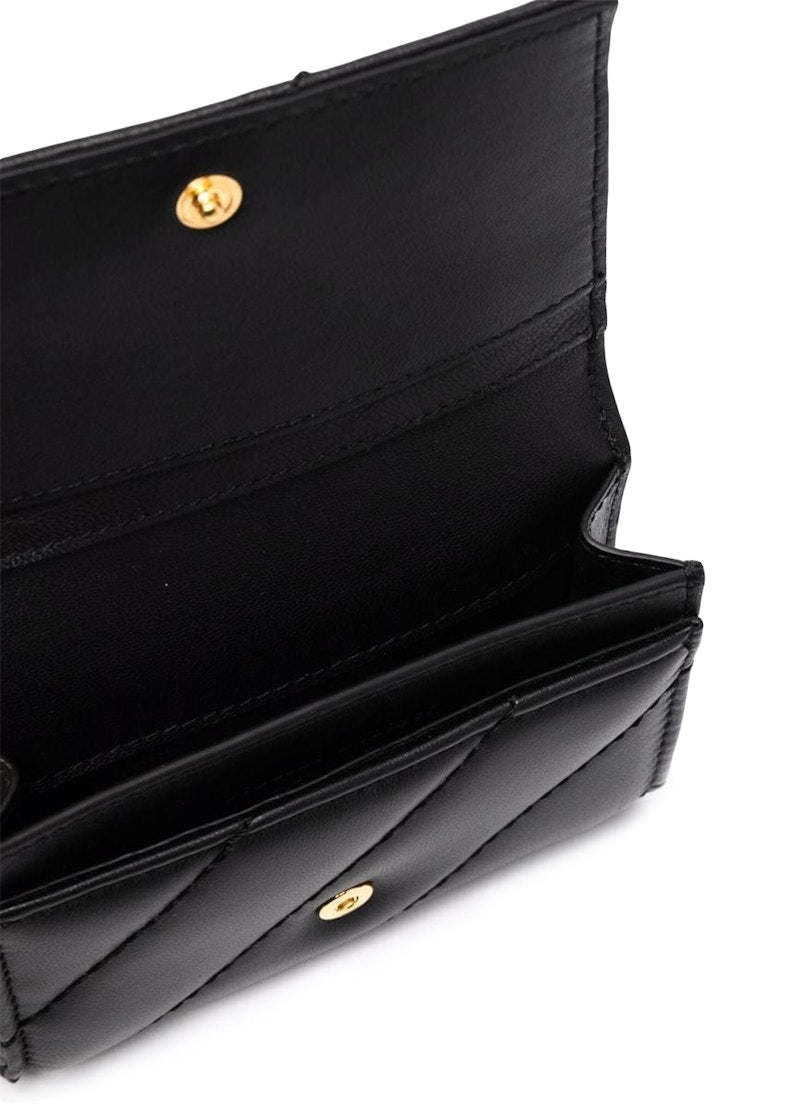 OFF-WHITE Arrow Plaque Quilted Wallet Black