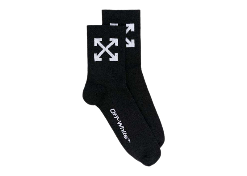 OFF-WHITE Arrow Short Socks Black/White