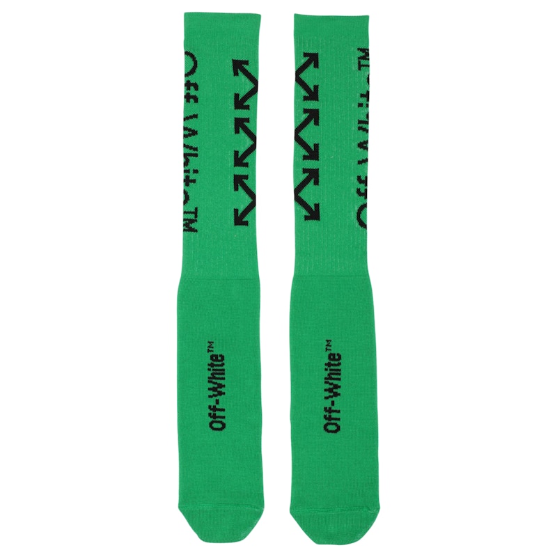 OFF-WHITE Arrow Socks Green/Black