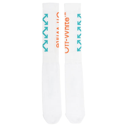 OFF-WHITE Arrow Socks White/Orange/Blue