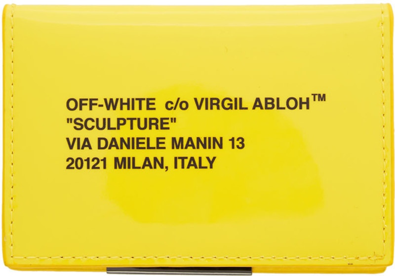 OFF-WHITE Arrows Card Holder Yellow Black