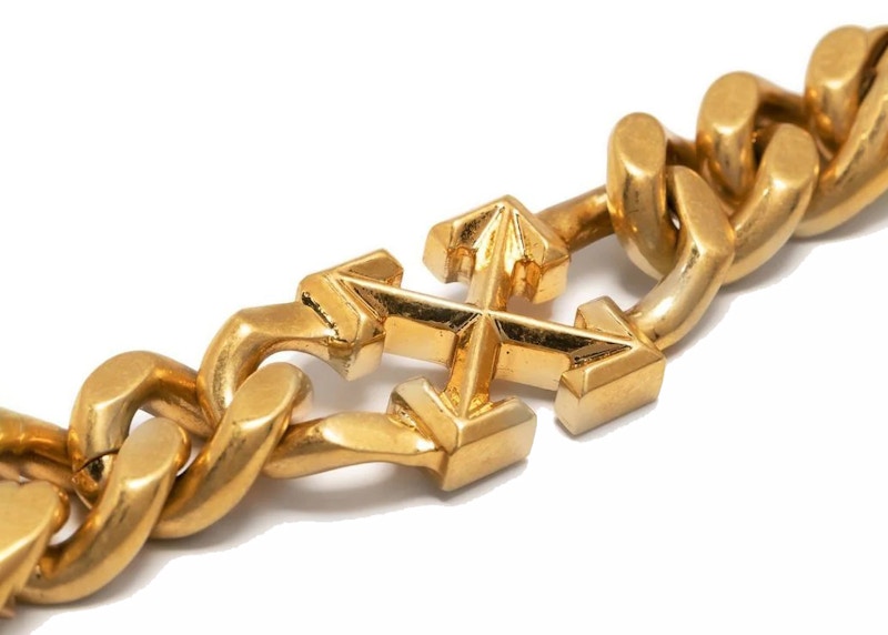 OFF-WHITE Arrows Curb Chain Necklace Gold-tone/Brass