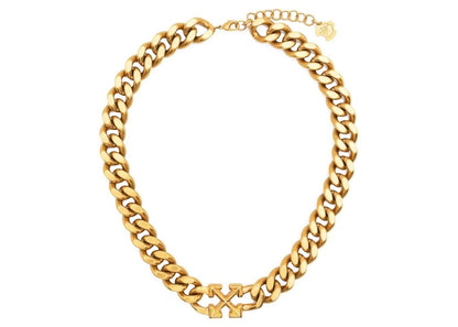 OFF-WHITE Arrows Curb Chain Necklace Gold-tone/Brass