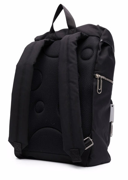 OFF-WHITE Arrows Leather Trim Backpack Black Orange