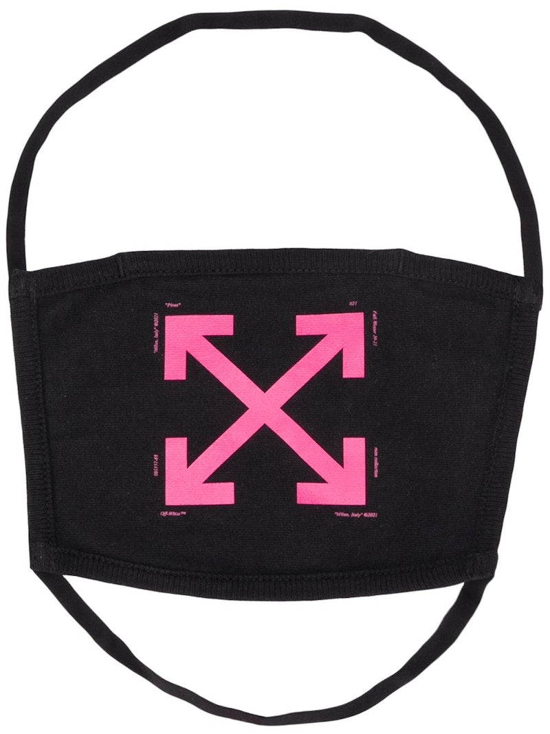 OFF-WHITE Arrows Over The Head Face Mask Black/Fuchsia