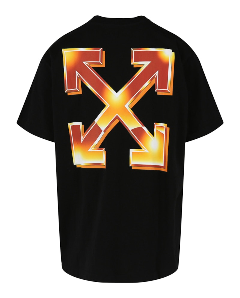 OFF-WHITE Women's Arrows-Print Crewneck T-Shirt Black/Orange