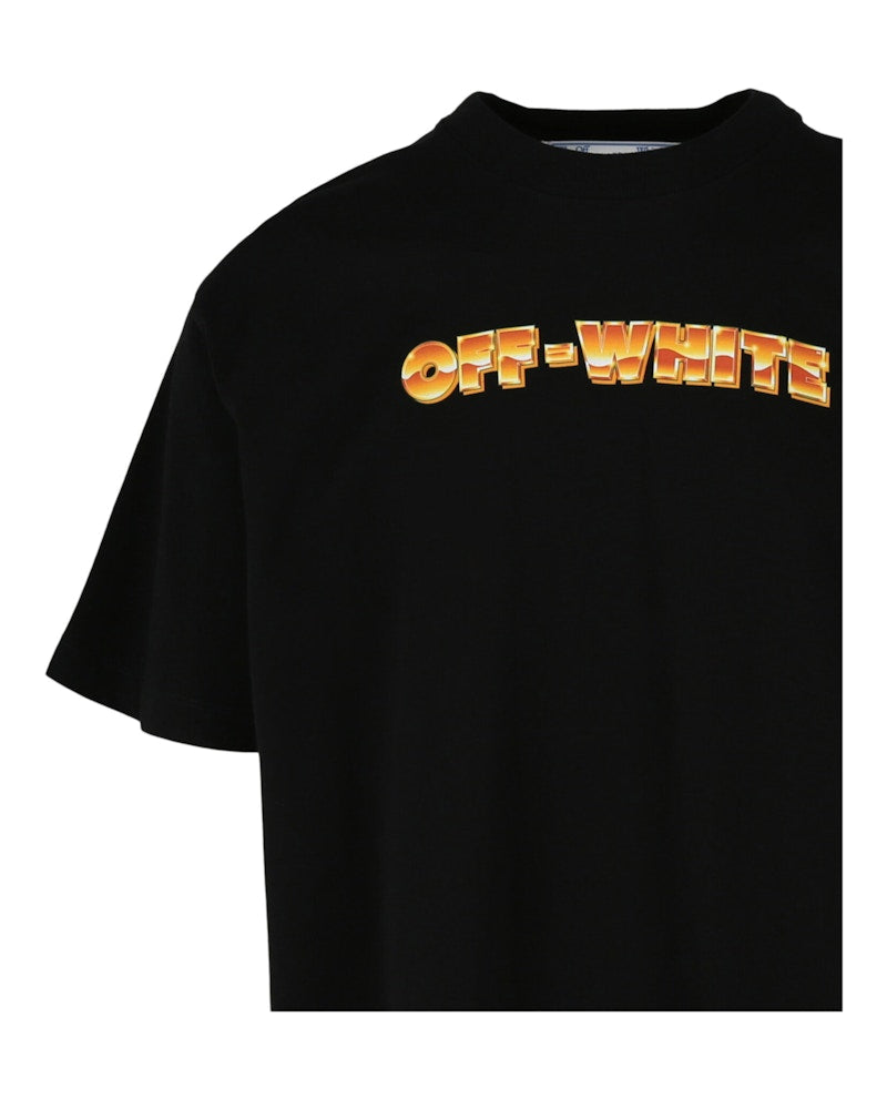 OFF-WHITE Women's Arrows-Print Crewneck T-Shirt Black/Orange
