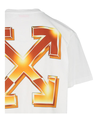 OFF-WHITE Arrows-Print Crewneck T-Shirt White/Orange