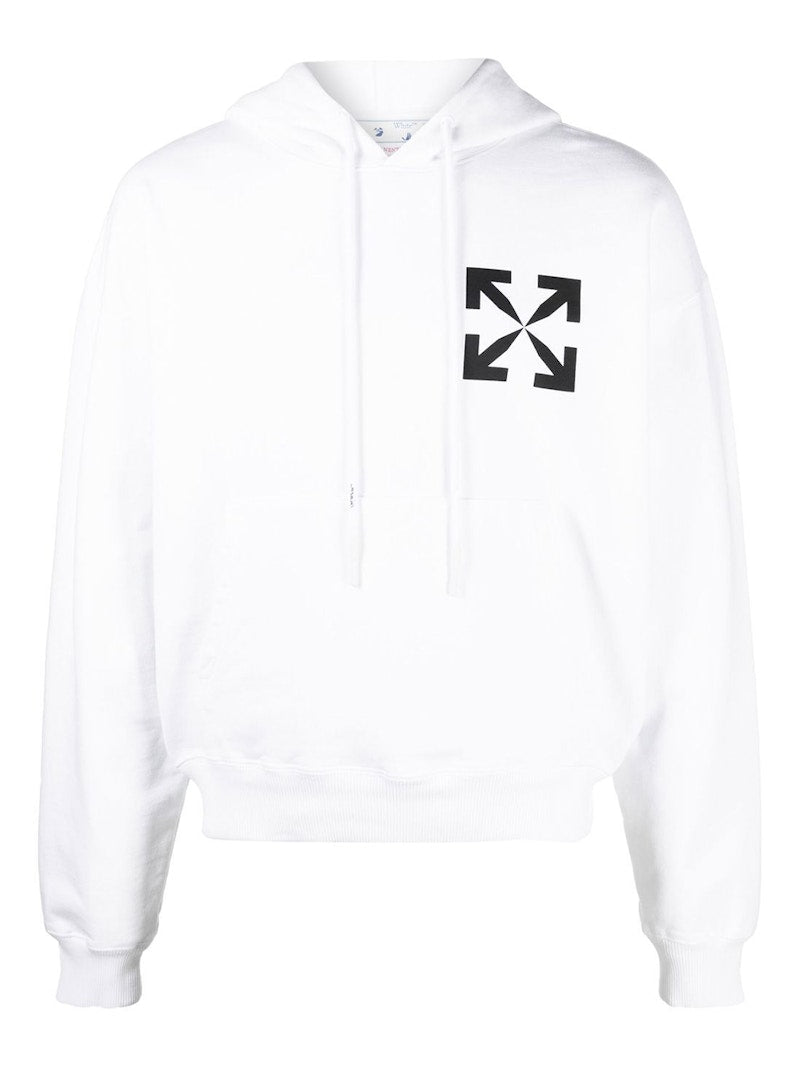OFF-WHITE Arrows Print Hoodie White/Black