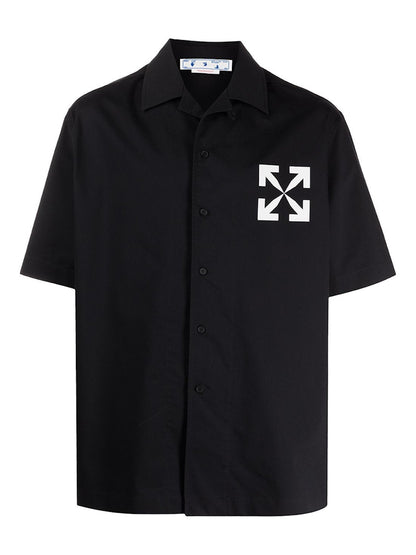 OFF-WHITE Arrows Print Short Sleeve Shirt Black/White