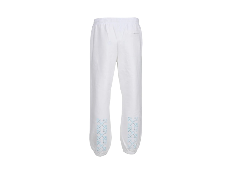 OFF-WHITE Arrows Printed Sweatshorts White/Light Blue