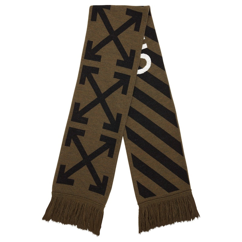 OFF-WHITE Arrows Scarf (SS19) Military Green/Black
