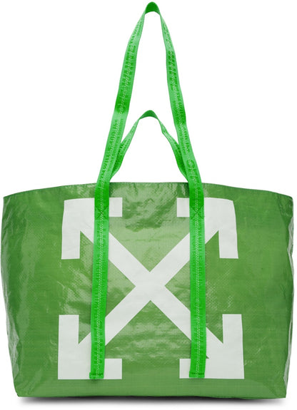 OFF-WHITE Arrows Tote Bag Green White