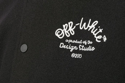 OFF-WHITE Arrows Varsity Jacket Black/White