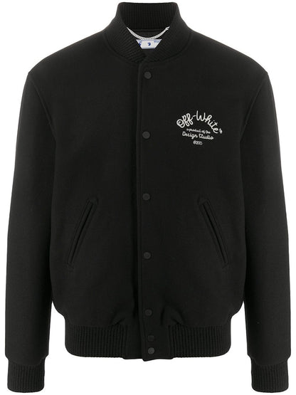 OFF-WHITE Arrows Varsity Jacket Black/White