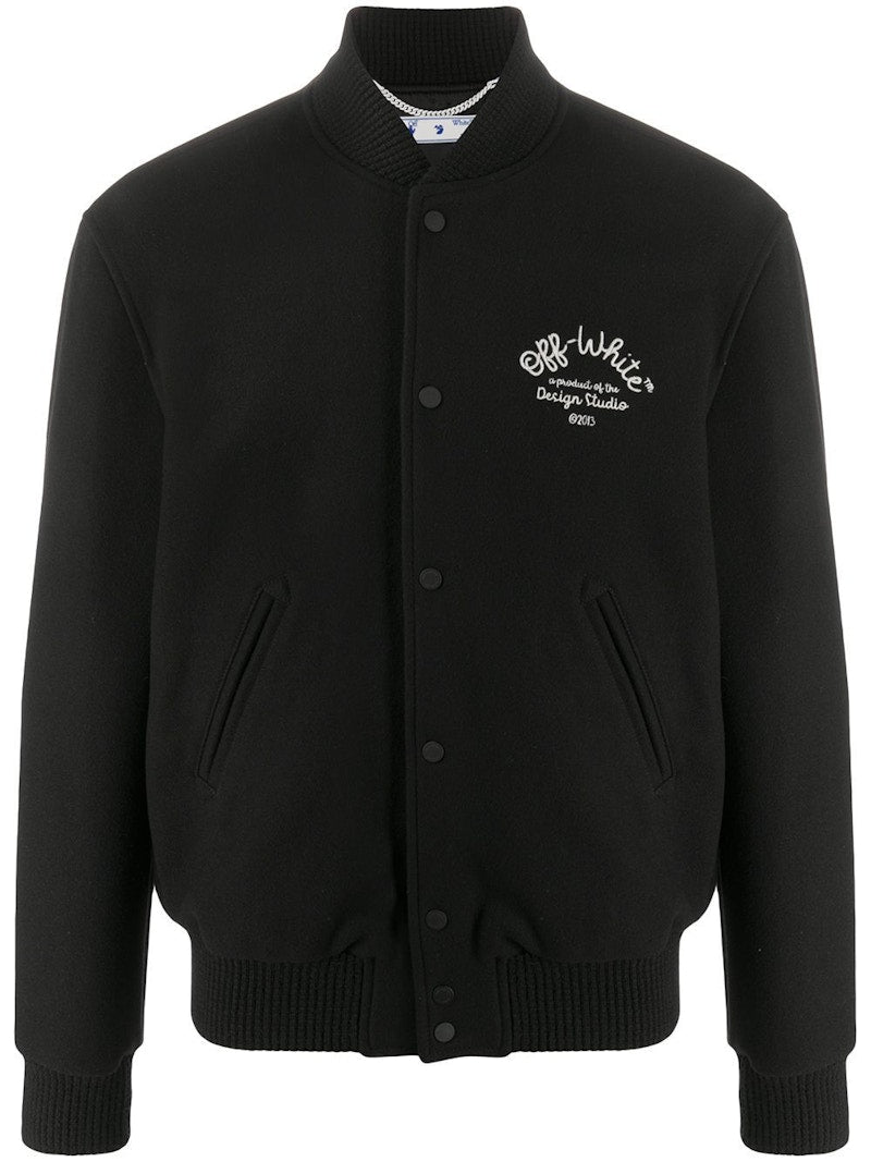 OFF-WHITE Arrows Varsity Jacket Black/White