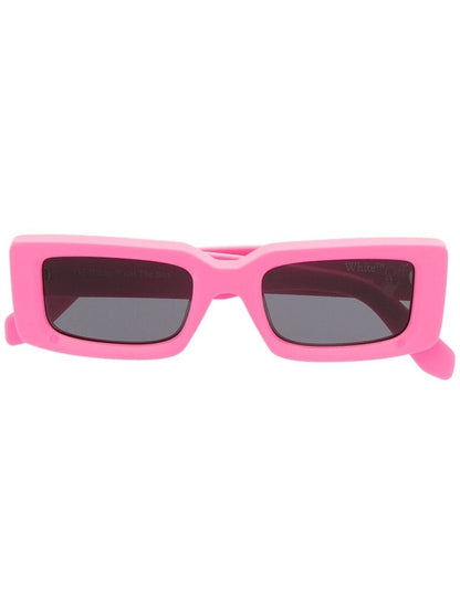 OFF-WHITE Arthur Square Frame Sunglasses Fluo Pink/White (OWRI023R21PLA0013001)