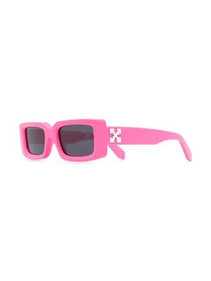 OFF-WHITE Arthur Square Frame Sunglasses Fluo Pink/White (OWRI023R21PLA0013001)