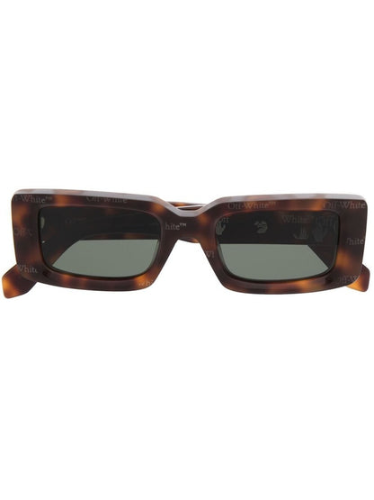 OFF-WHITE Arthur Square Frame Sunglasses Havana Brown/White/Grey (OWRI023R21PLA0016001)