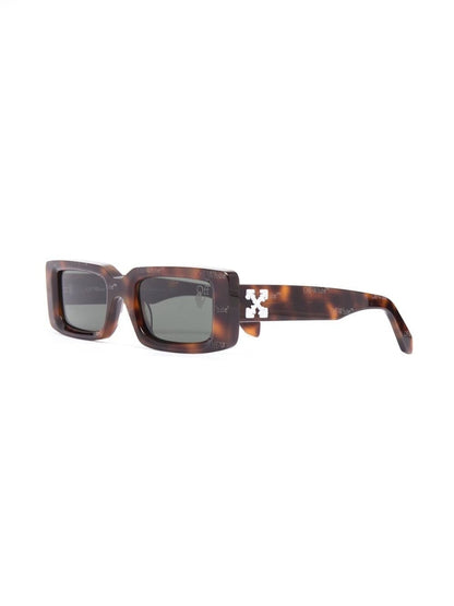 OFF-WHITE Arthur Square Frame Sunglasses Havana Brown/White/Grey (OWRI023R21PLA0016001)