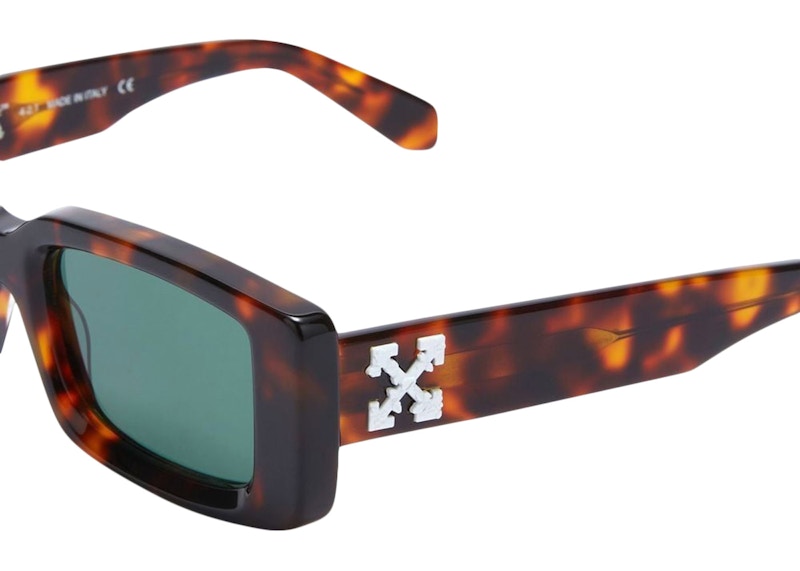 OFF-WHITE Arthur Tortoiseshell-Design Square Frame Sunglasses Havana Brown
