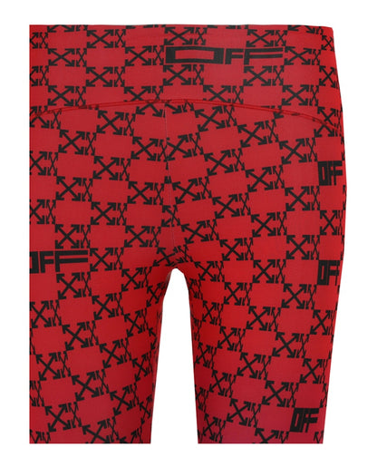 OFF-WHITE Athletic Monogram Leggings Red