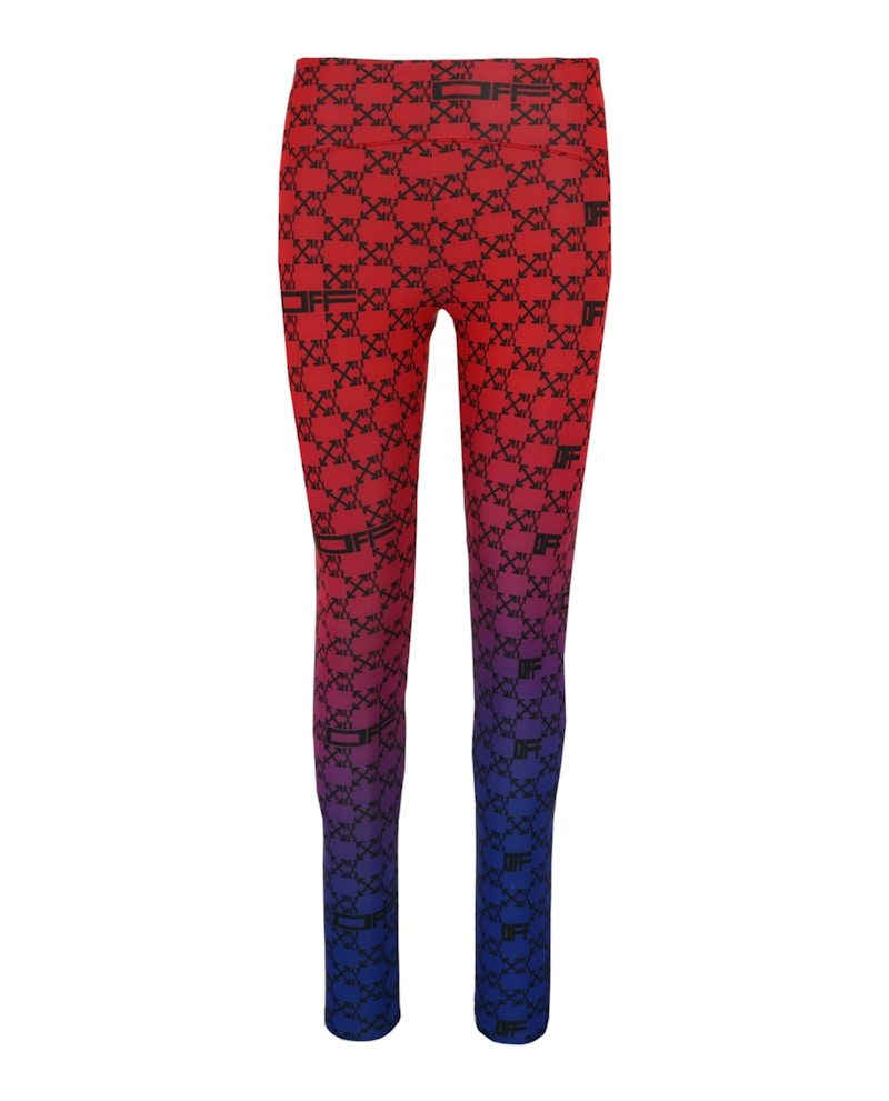 OFF-WHITE Athletic Monogram Leggings Red