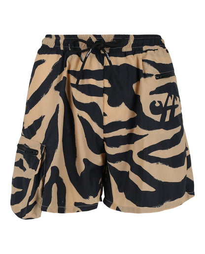 OFF-WHITE Athletic Zebra Nylon Shorts Multi