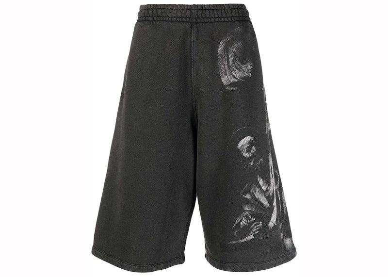 OFF-WHITE BW S.Matthew Over Sweatshorts Black