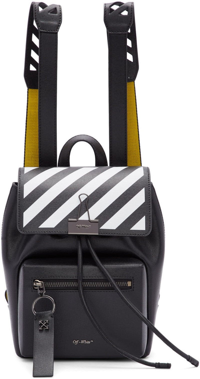 OFF-WHITE Backpack Diag Black White Yellow