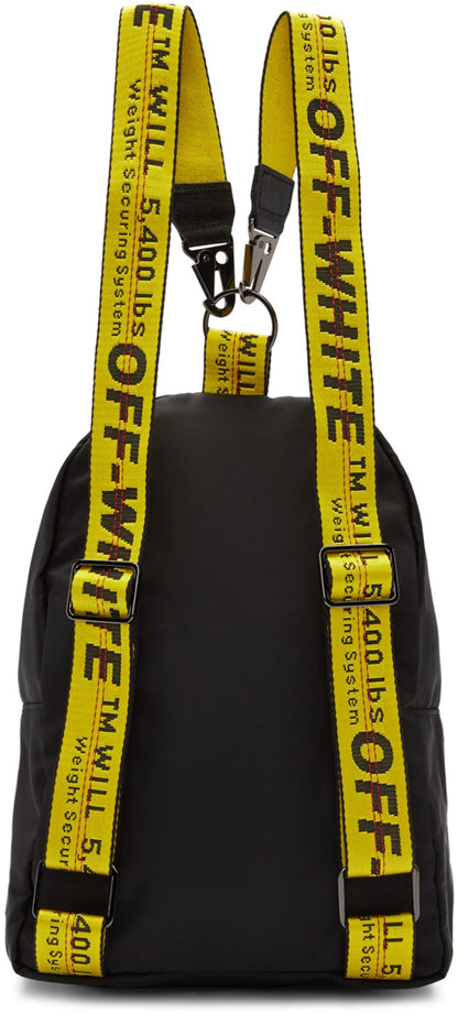 OFF-WHITE Backpack Nylon Mini Black Yellow