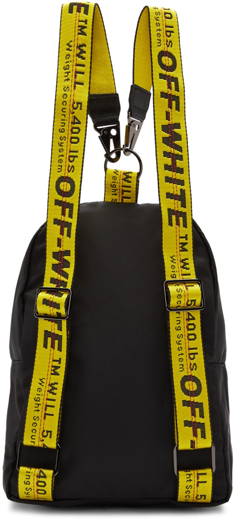 OFF-WHITE Backpack Nylon Mini Black Yellow