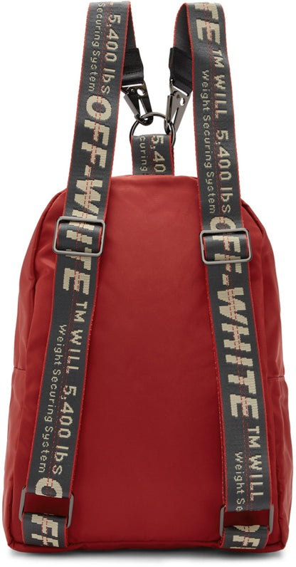 OFF-WHITE Backpack Nylon Mini Red