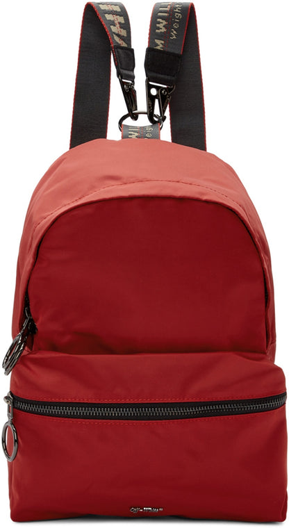 OFF-WHITE Backpack Nylon Mini Red