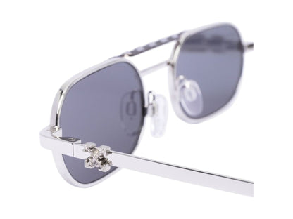 OFF-WHITE Baltimore Sunglasses Silver/Dark Grey (OERI072S23MET0017207)