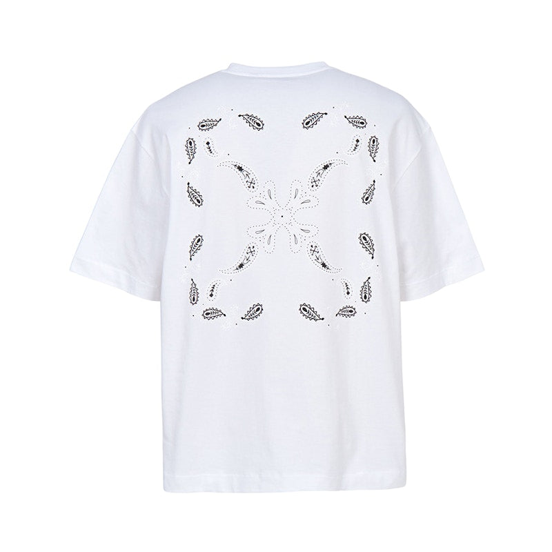 OFF-WHITE Bandana Arrow Skate Short Sleeve T-shirt White