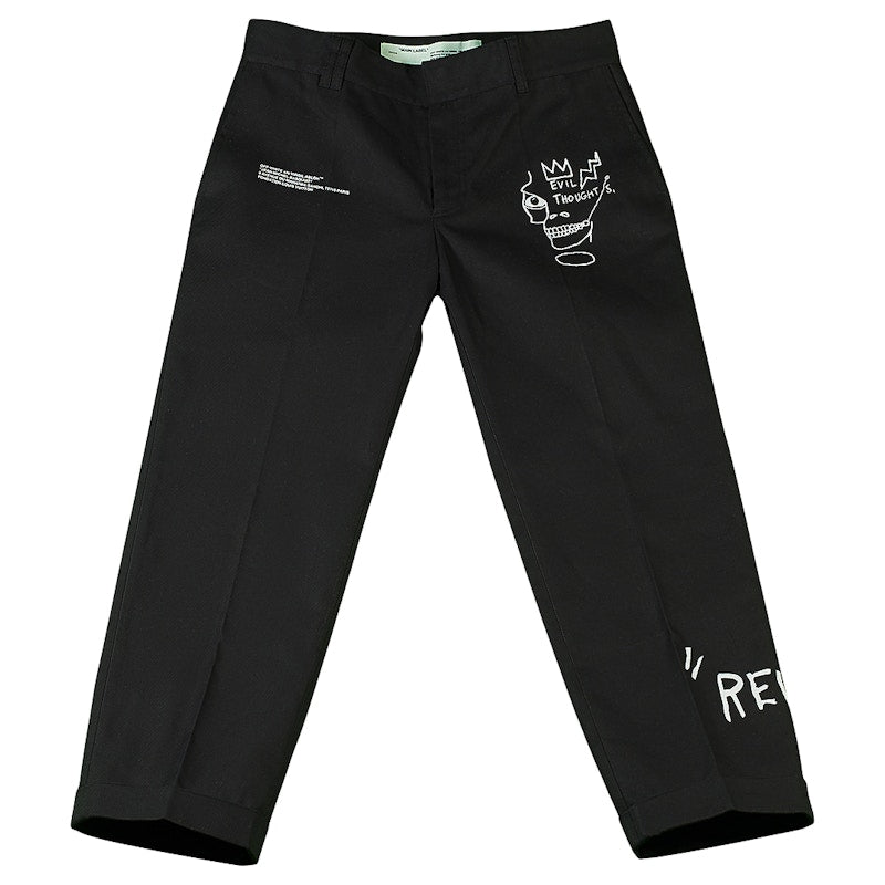 OFF-WHITE Basquiat Chino Pants Black/White