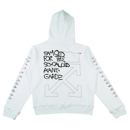 OFF-WHITE Basquiat Graphic Hoodie White/Black/Red