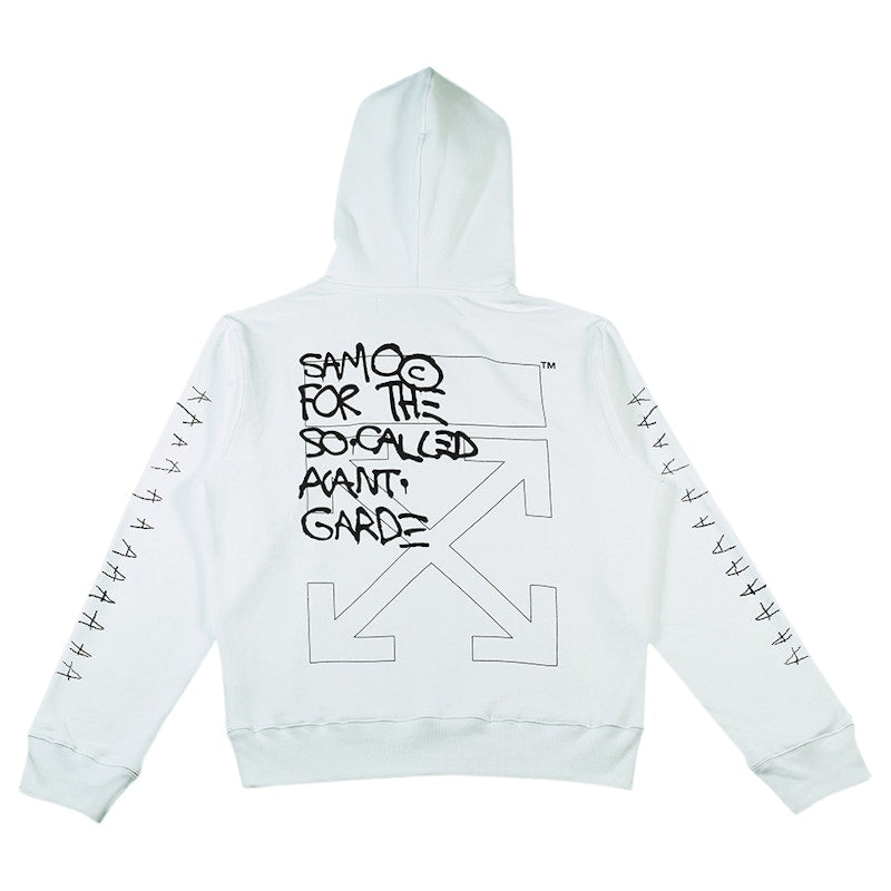 OFF-WHITE Basquiat Graphic Hoodie White/Black/Red