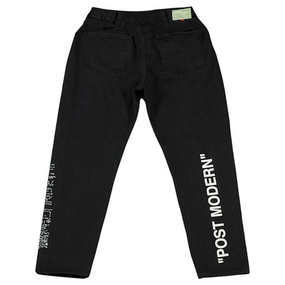 OFF-WHITE Basquiat Low Crotch Denim Jeans Black/Multicolor