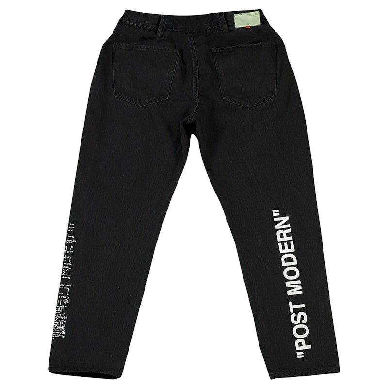 OFF-WHITE Basquiat Low Crotch Denim Jeans Black/Multicolor
