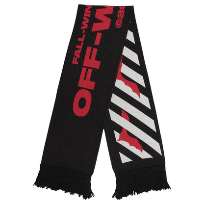 OFF-WHITE Bats Scarf Black/White/Red