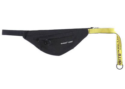 OFF-WHITE Belt Bag Denim Black Stitching Vintage Black Yellow